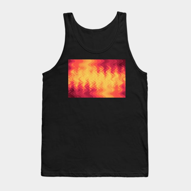 The volcano, eruption and fire flames in hot colors Tank Top by KINKDesign